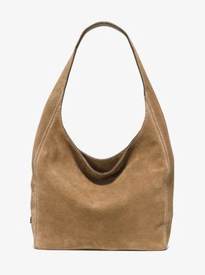 Michael Kors Suede Lena Shoulder Hobo Bag 30s6gl1l3s